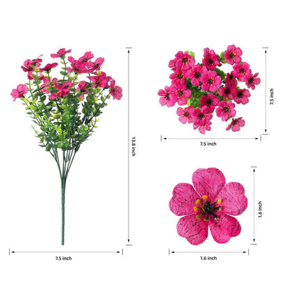9-Color Artificial Flower (6/12pcs/set), UV Resistant Colorful Fake Flower