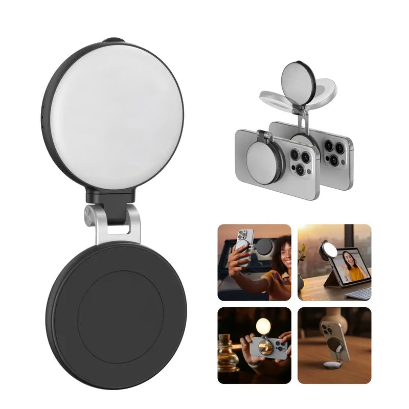 3-in-1 Magnetic Mirror Selfie Light –360° LED Ring Light with MagSafe