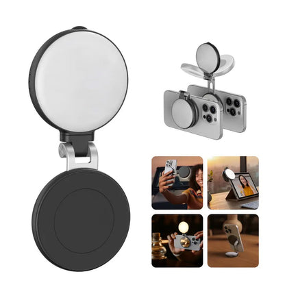 3-in-1 Magnetic Mirror Selfie Light –360° LED Ring Light with MagSafe
