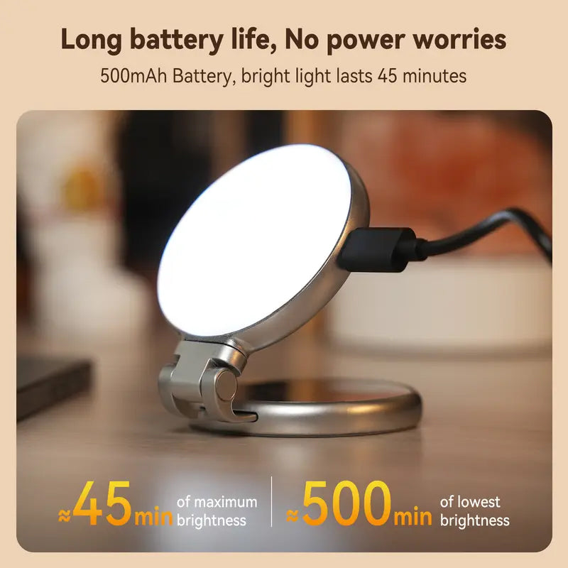 3-in-1 Magnetic Mirror Selfie Light –360° LED Ring Light with MagSafe