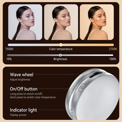 3-in-1 Magnetic Mirror Selfie Light –360° LED Ring Light with MagSafe