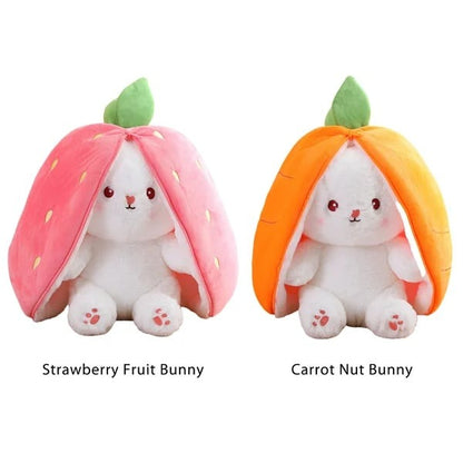 🐰Hide-and-Seek Reversible Bunny Plush (Strawberry🍓 & Carrot🥕 Edition)