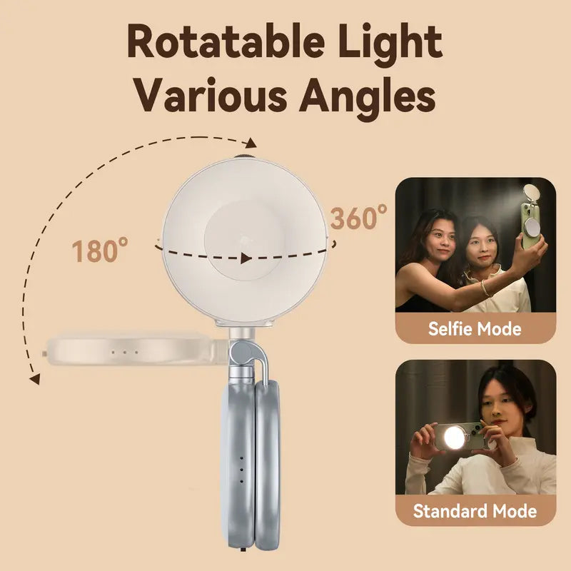 3-in-1 Magnetic Mirror Selfie Light –360° LED Ring Light with MagSafe