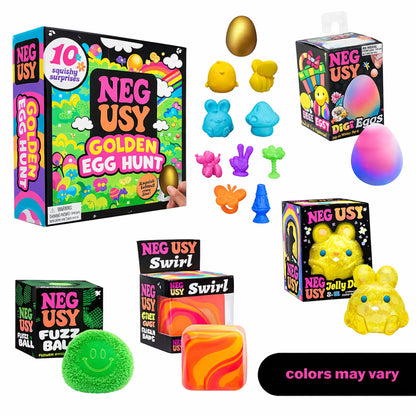 NEGUSY Easter Bundle - Squishy Easter Fun Set Toys -Various Textures and Fillings - Ages 3 and Up