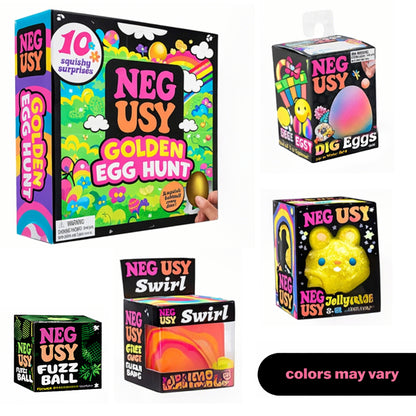 NEGUSY Easter Bundle - Squishy Easter Fun Set Toys -Various Textures and Fillings - Ages 3 and Up