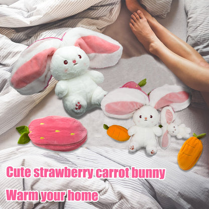 🐰Hide-and-Seek Reversible Bunny Plush (Strawberry🍓 & Carrot🥕 Edition)
