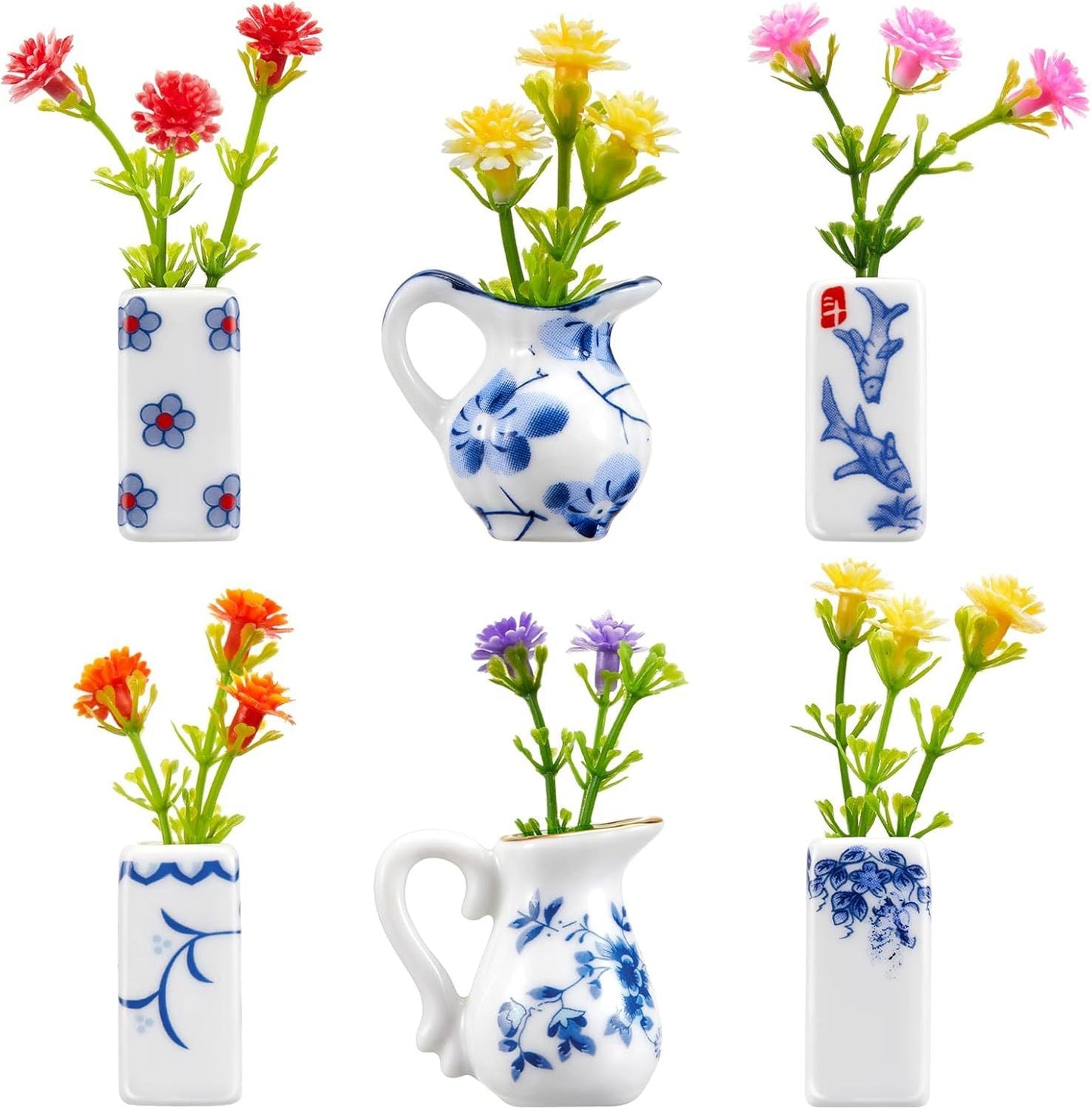 Mother’s Day Magnetic Bud Vase Set – Mini Glass Fridge Magnets for Fresh Flowers, Cute Kitchen & Locker Decor