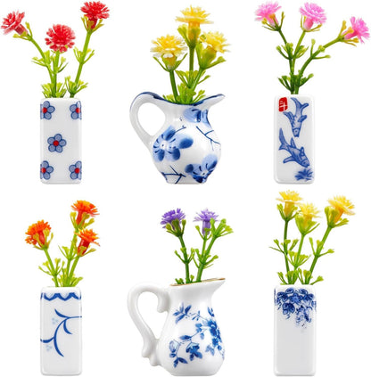 Mother’s Day Magnetic Bud Vase Set – Mini Glass Fridge Magnets for Fresh Flowers, Cute Kitchen & Locker Decor