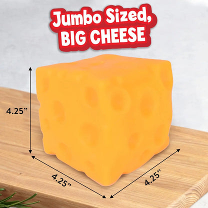 Squishy Cheese Block - Yellow, moldable fidget Toy with Squeeze Feature