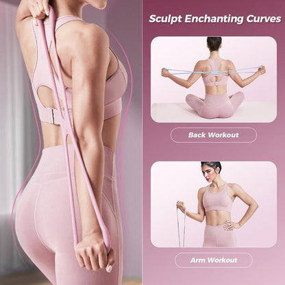 🔥20%OFF TODAY ONLY!Figure 8 Resistance Bands for Women – 8-Shaped TPE, Latex-Free